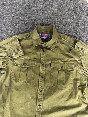 Best Made Co. OD Green Japanese Cotton Poplin Military Field Shirt M USA Made